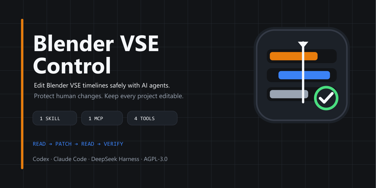 Blender VSE Control — revision-safe editable timelines