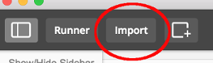 Import button