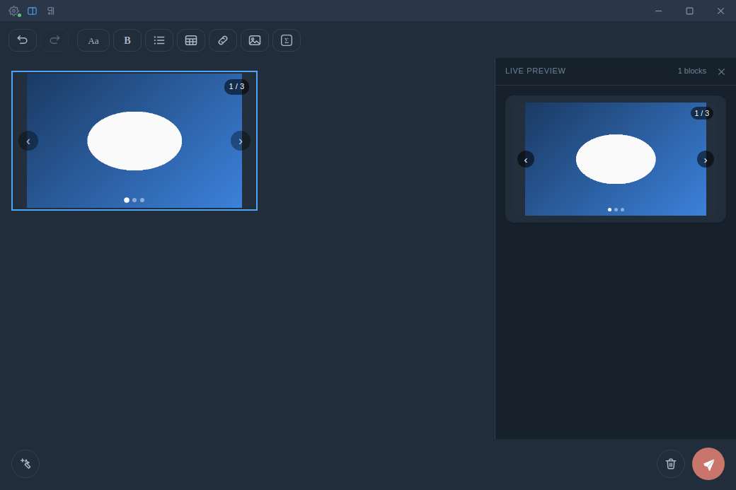 Slideshow carousel