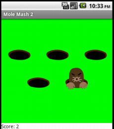 The game running on an emulator