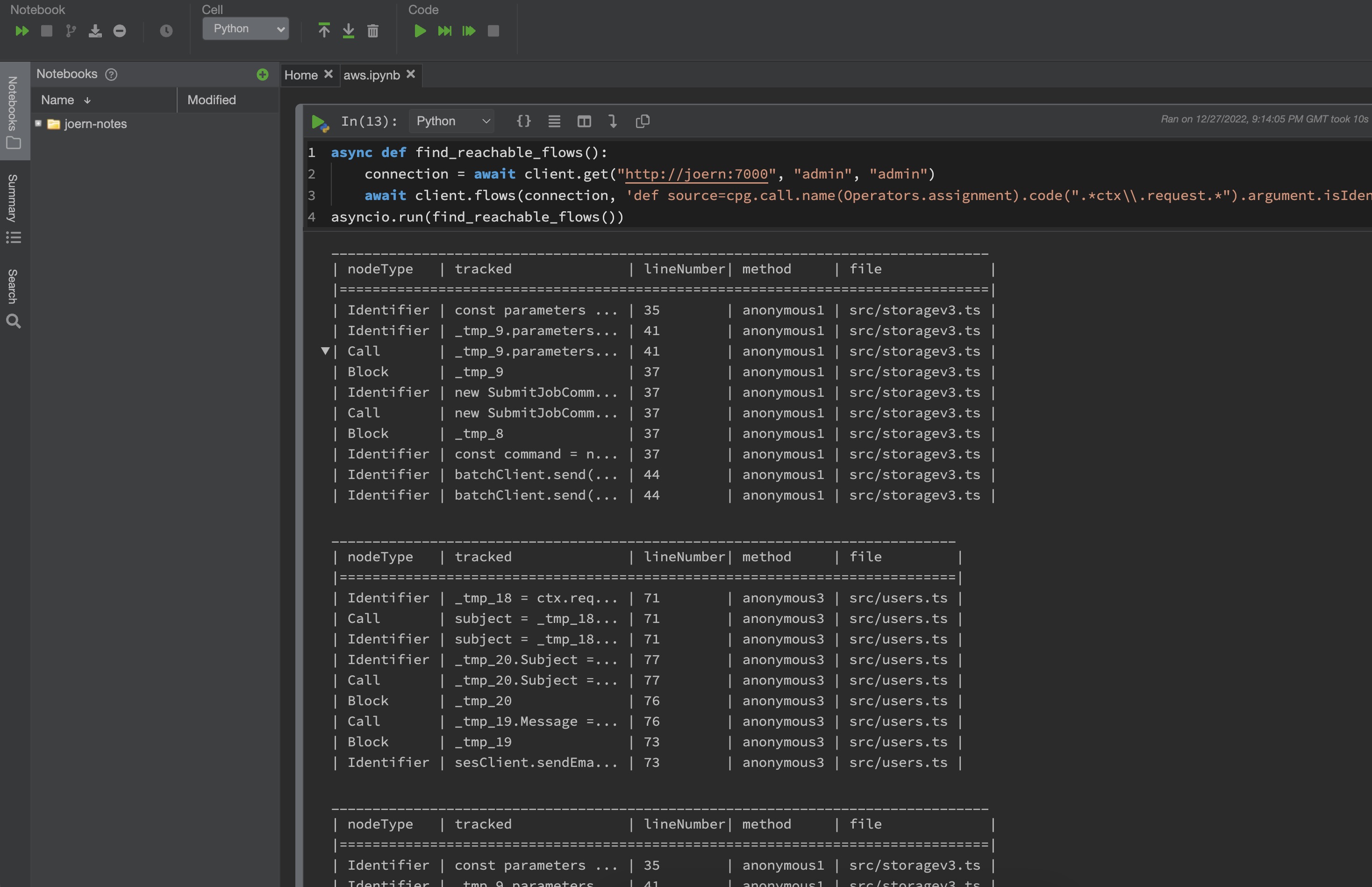 polynote interface