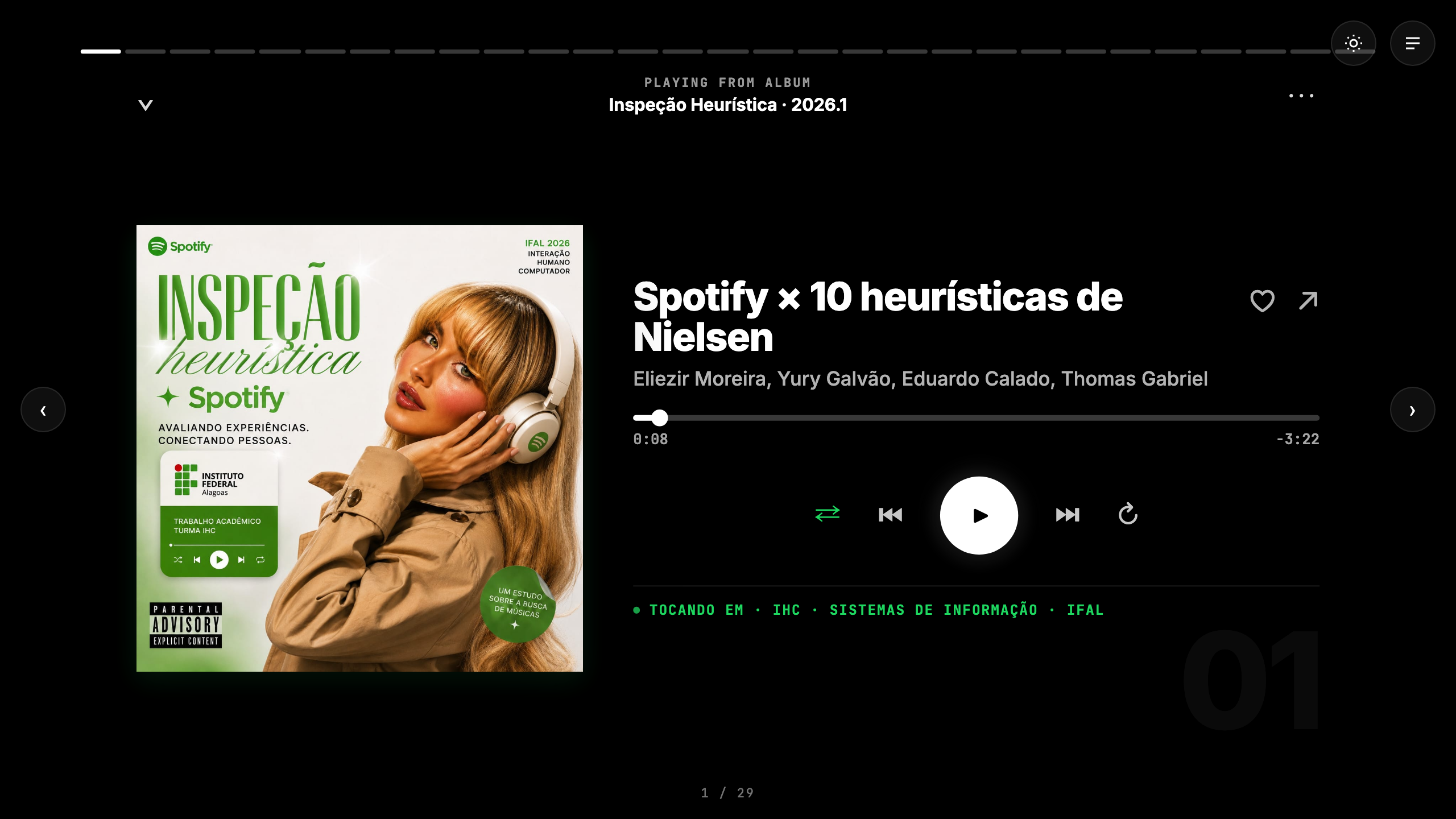 Heurísticas de Nielsen no Spotify