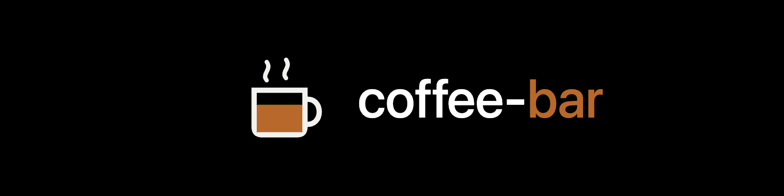 coffee-bar — a cup glyph beside the coffee-bar wordmark