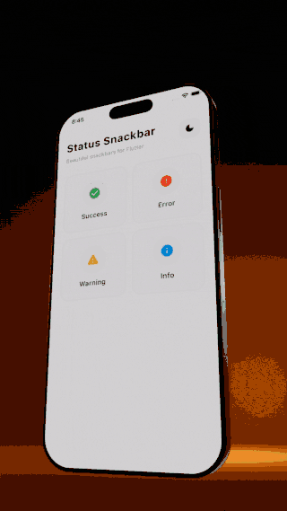 Status Snackbar Demo