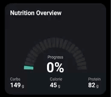 NutritionCard Preview