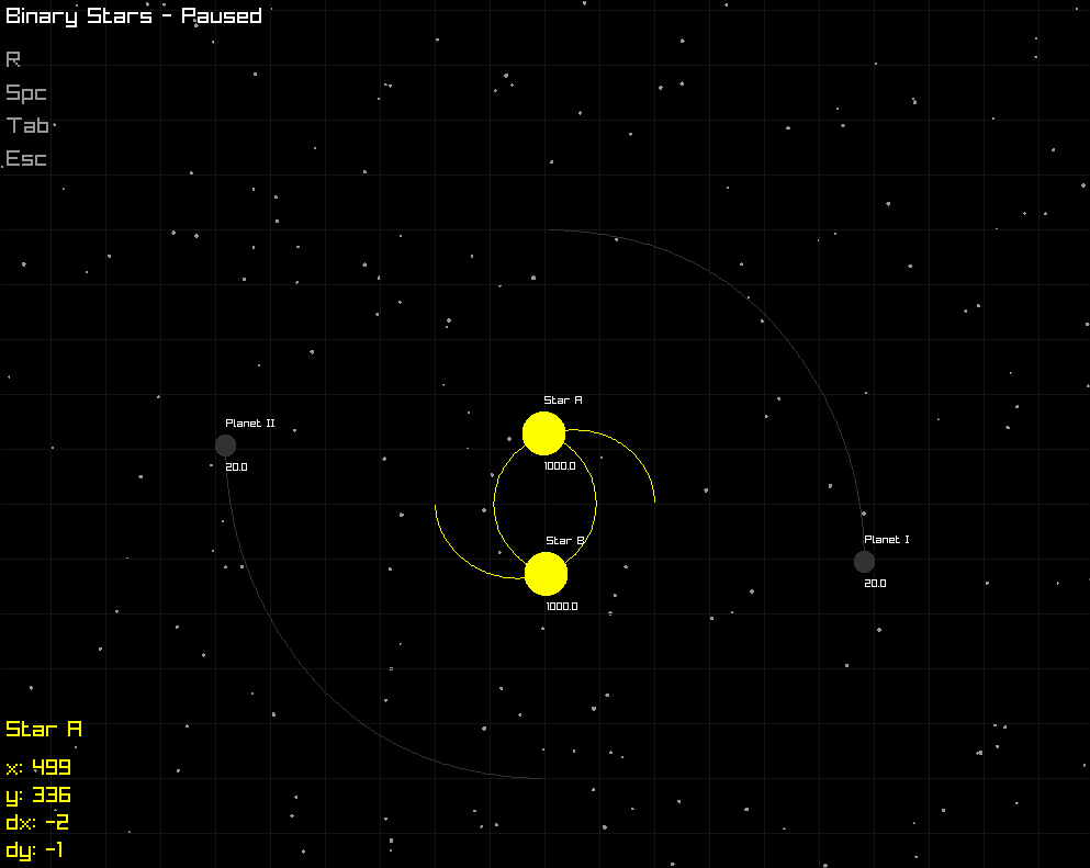 Binary Star Simulation