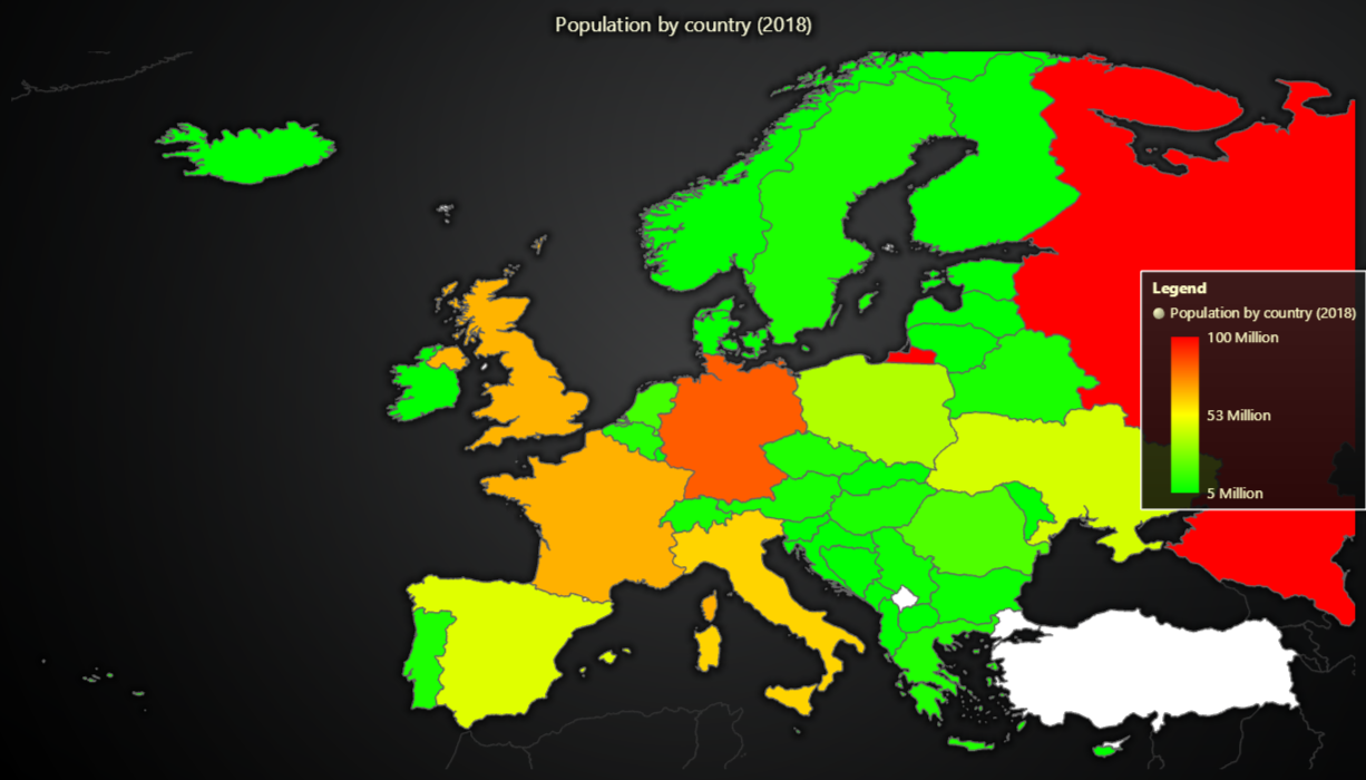 Map Chart Dynamic Coloring