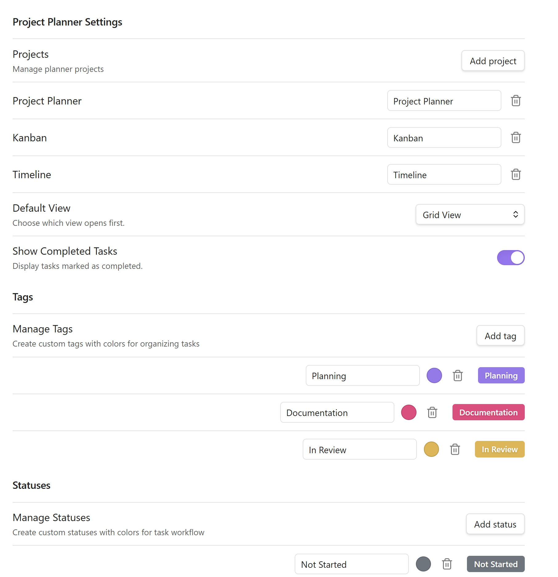 Plugin Settings