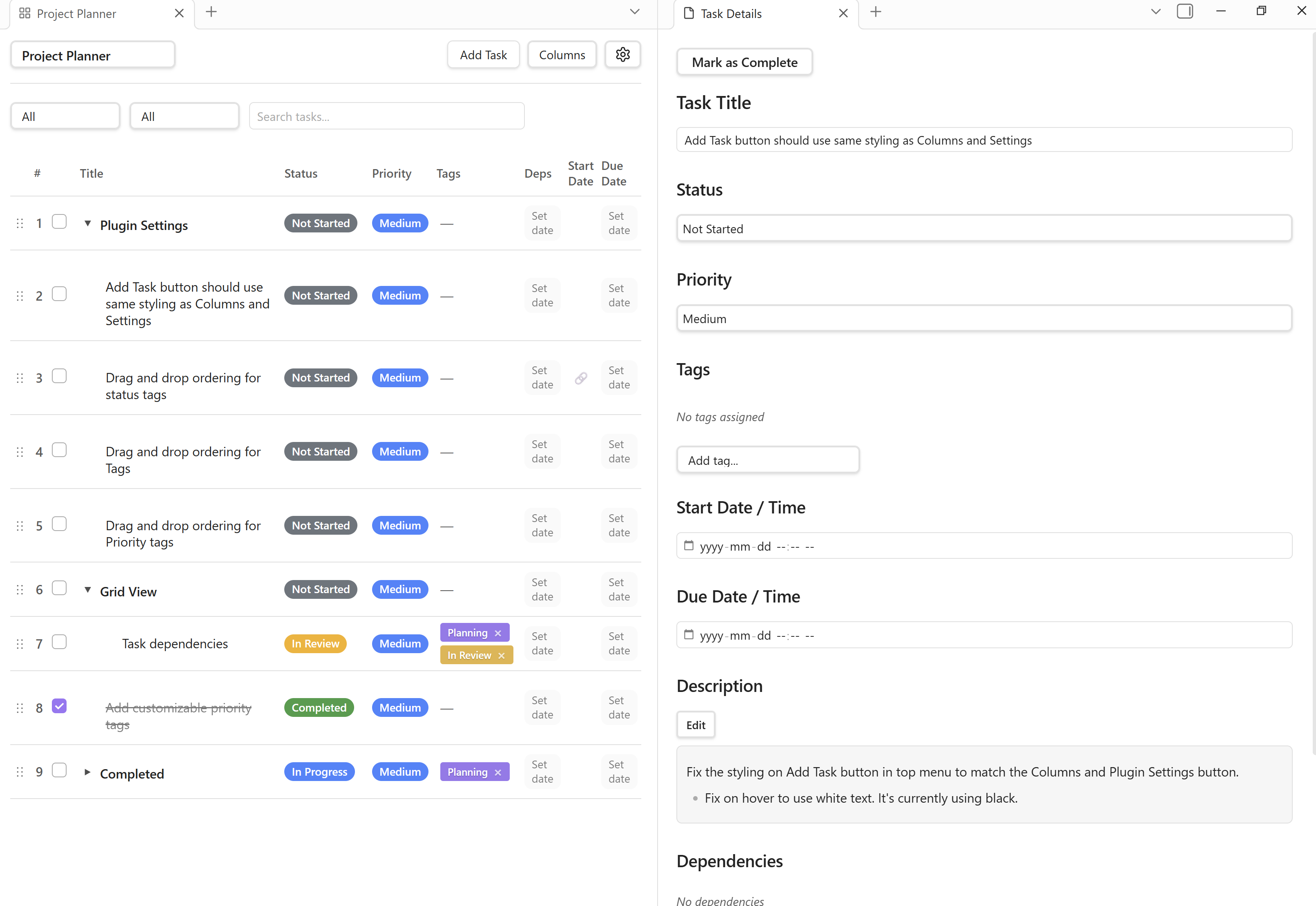 Task Details