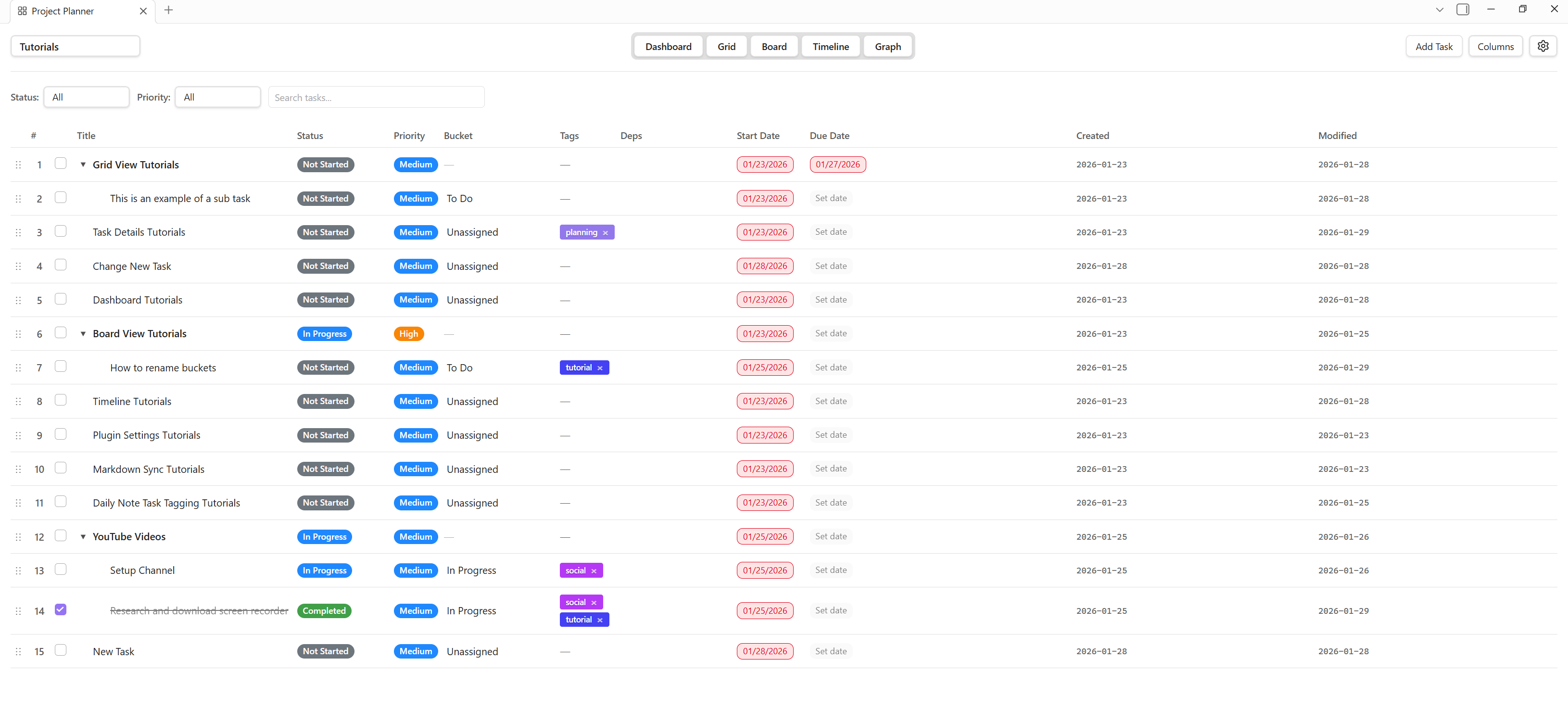 Grid View
