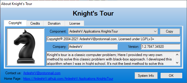 About knight's tour