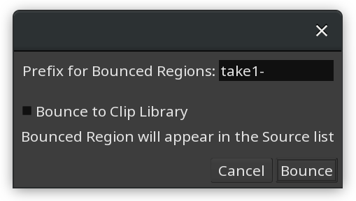 Bouncing single regions on the sametrack