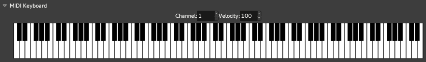 The MIDI keyboard in instrumentsplugins