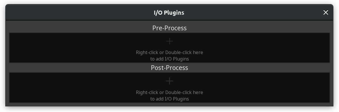 Empty slots in the I/O Pluginsdialog