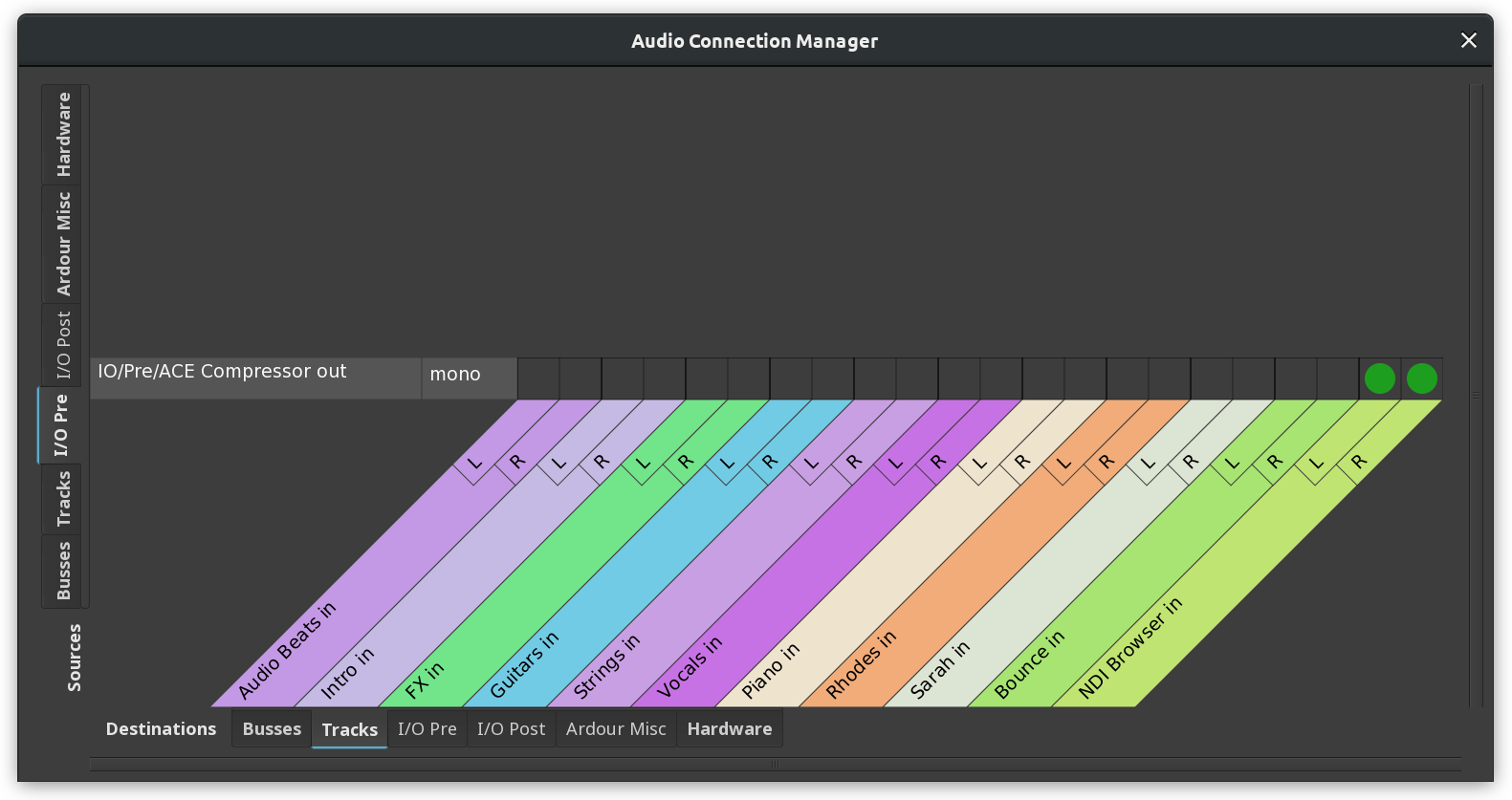 I/O Plugins in the Audio Connectionsdialog