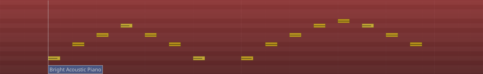 Program change marker inside a MIDI region
