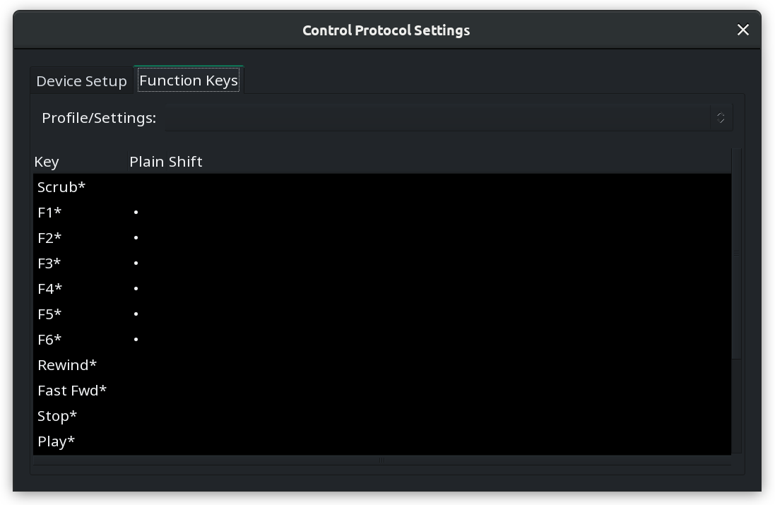TASCAM US-2400 function keysmapping