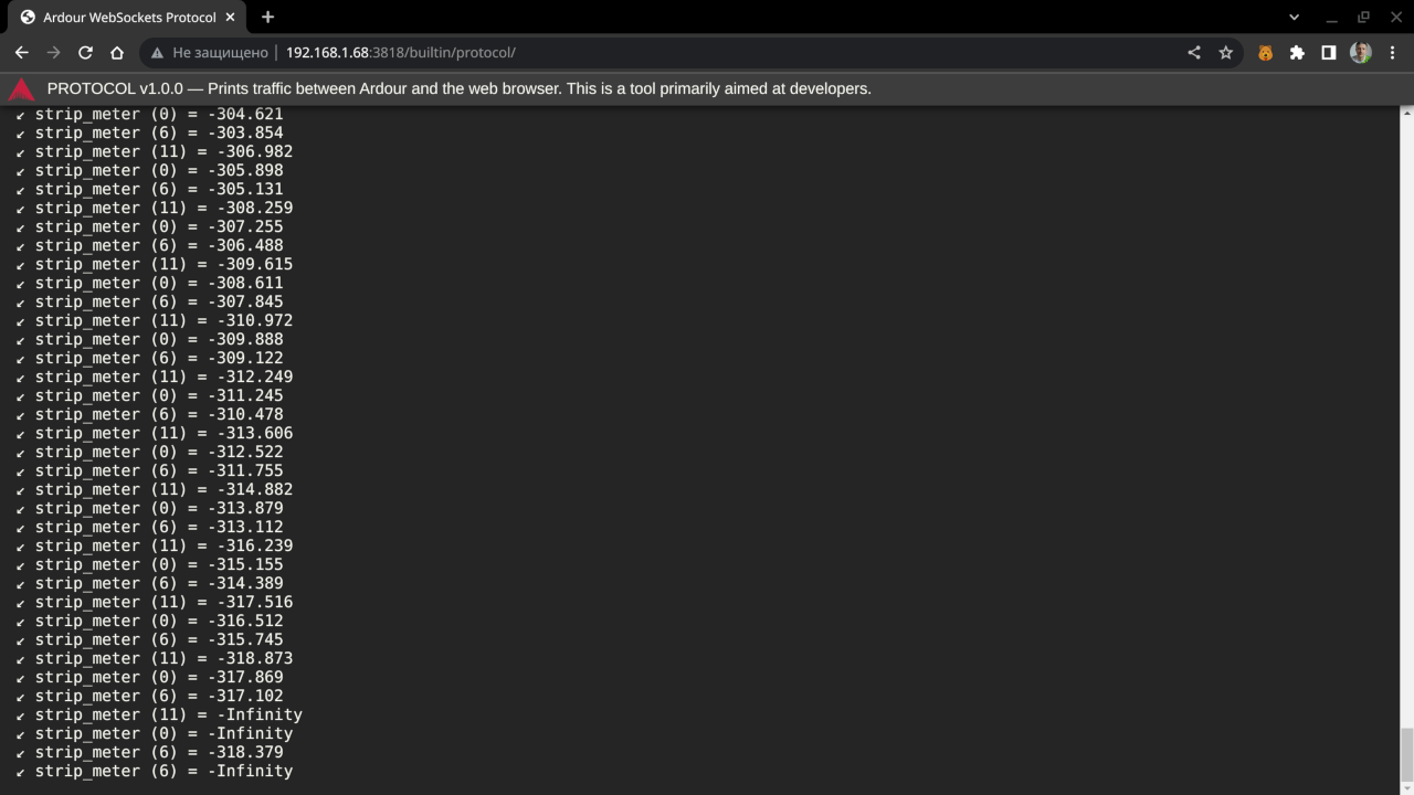 Protocol view in WebSocketsServer