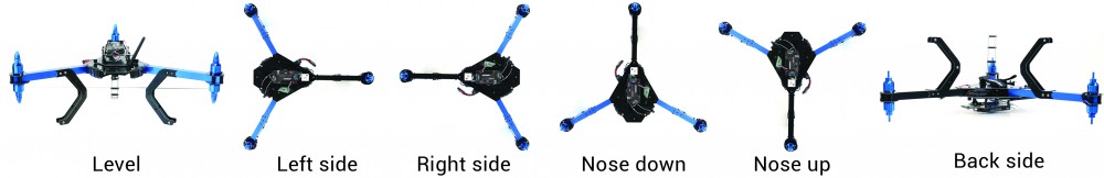 Шість положень для калібрування акселерометра ArduPilot