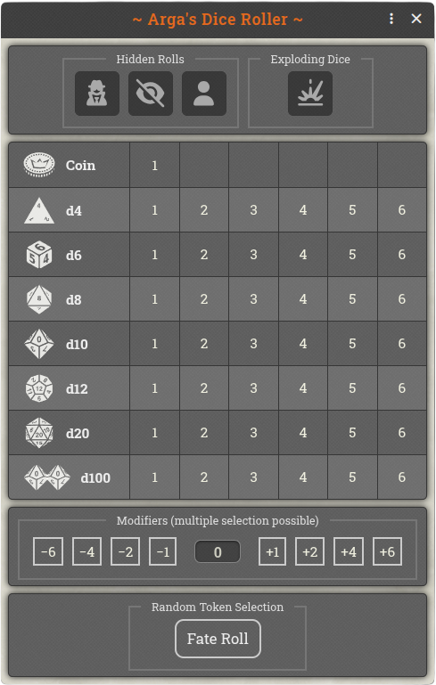 Dice Roller Default (GM)