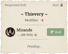 Requested Roll (Theme: Fantasy)