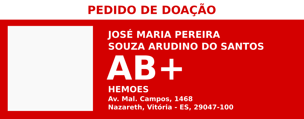 Pedido de Doação de Sangue