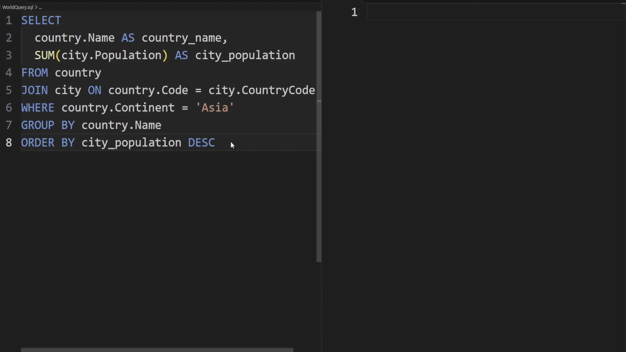 SQL Visual Debugger step-by-step query debugging