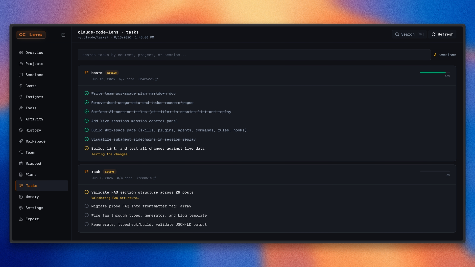 Tasks