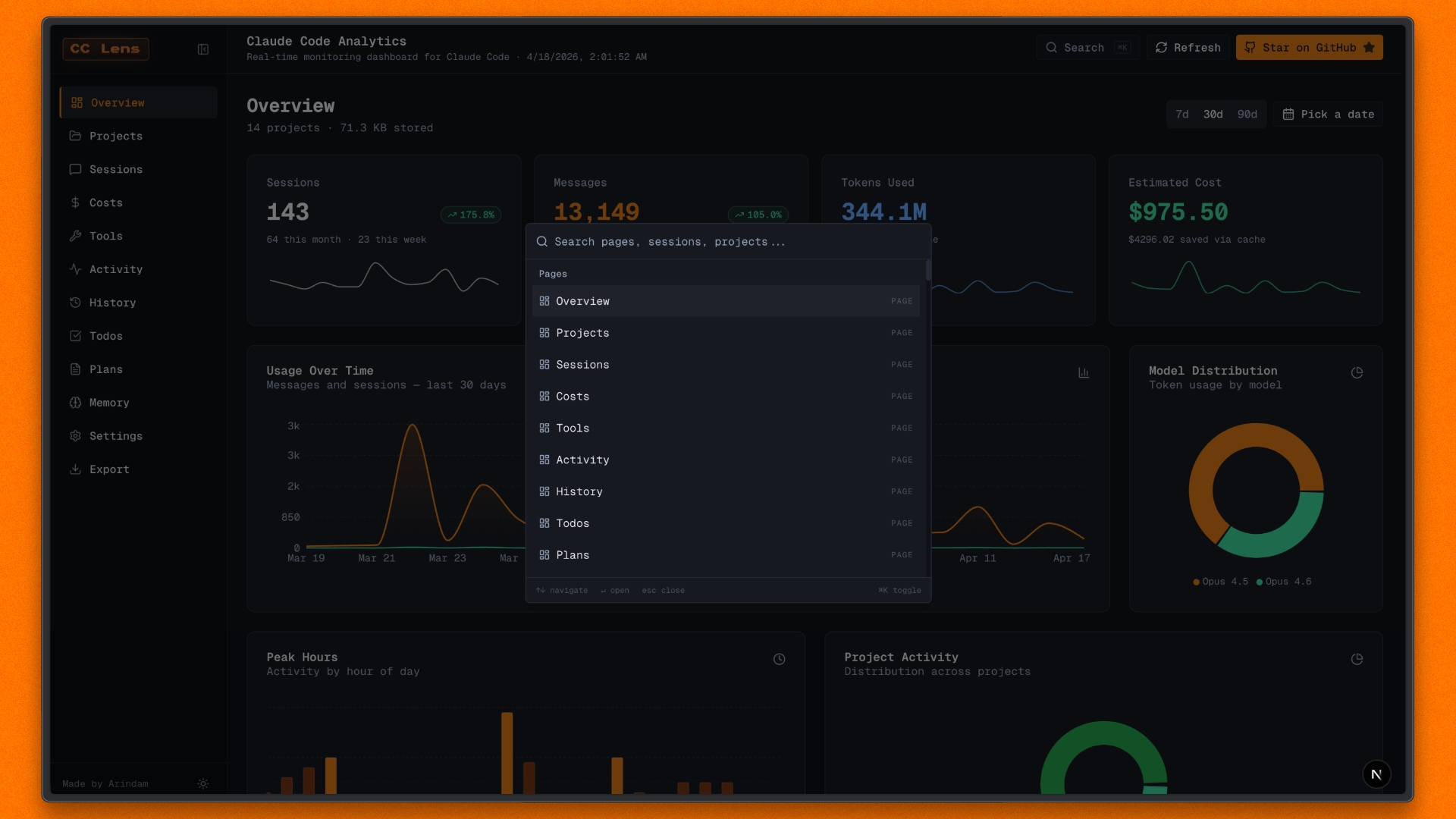 Global search (Command K)