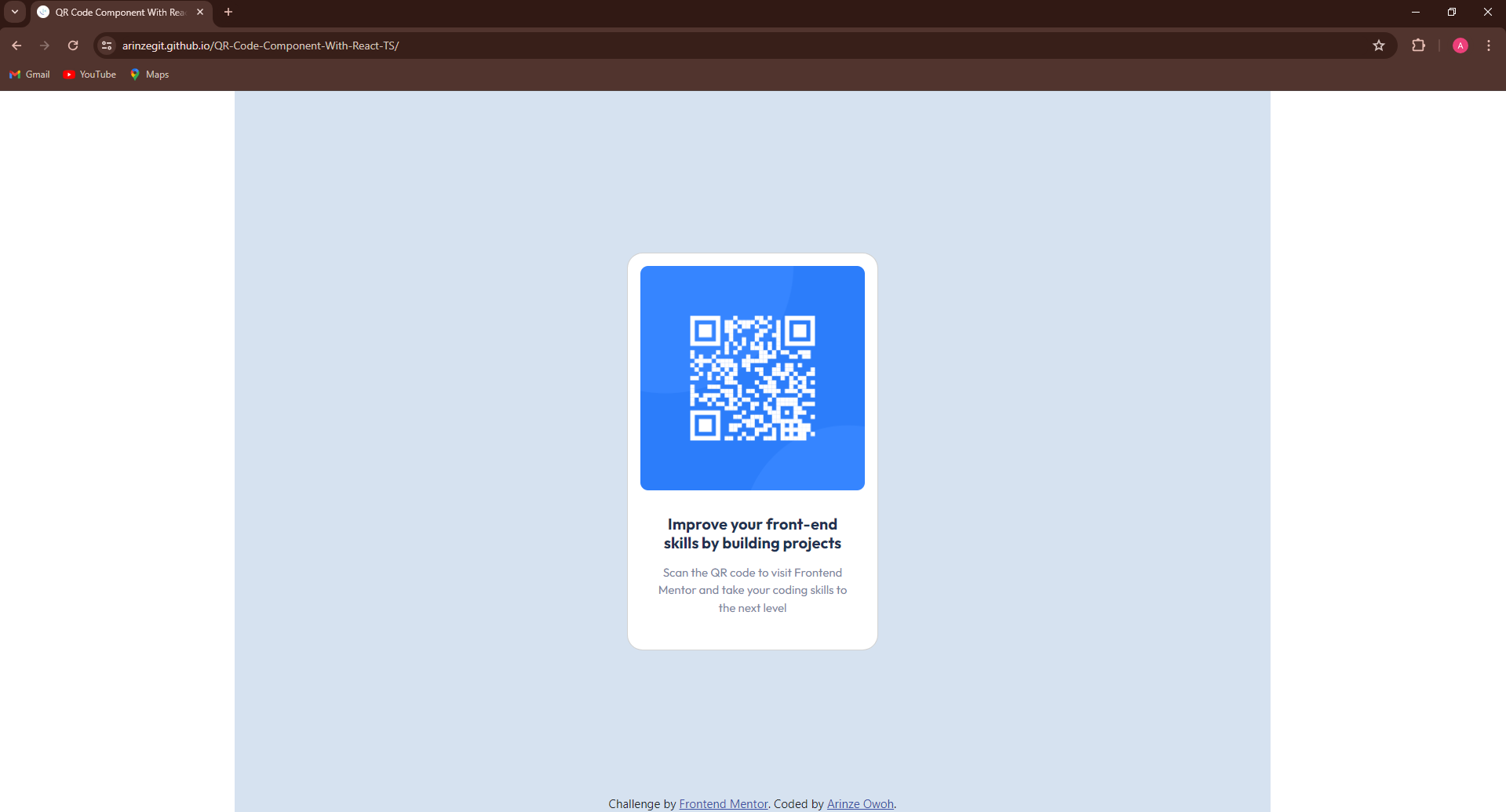 QR Code Component With React-TS Screenshot1