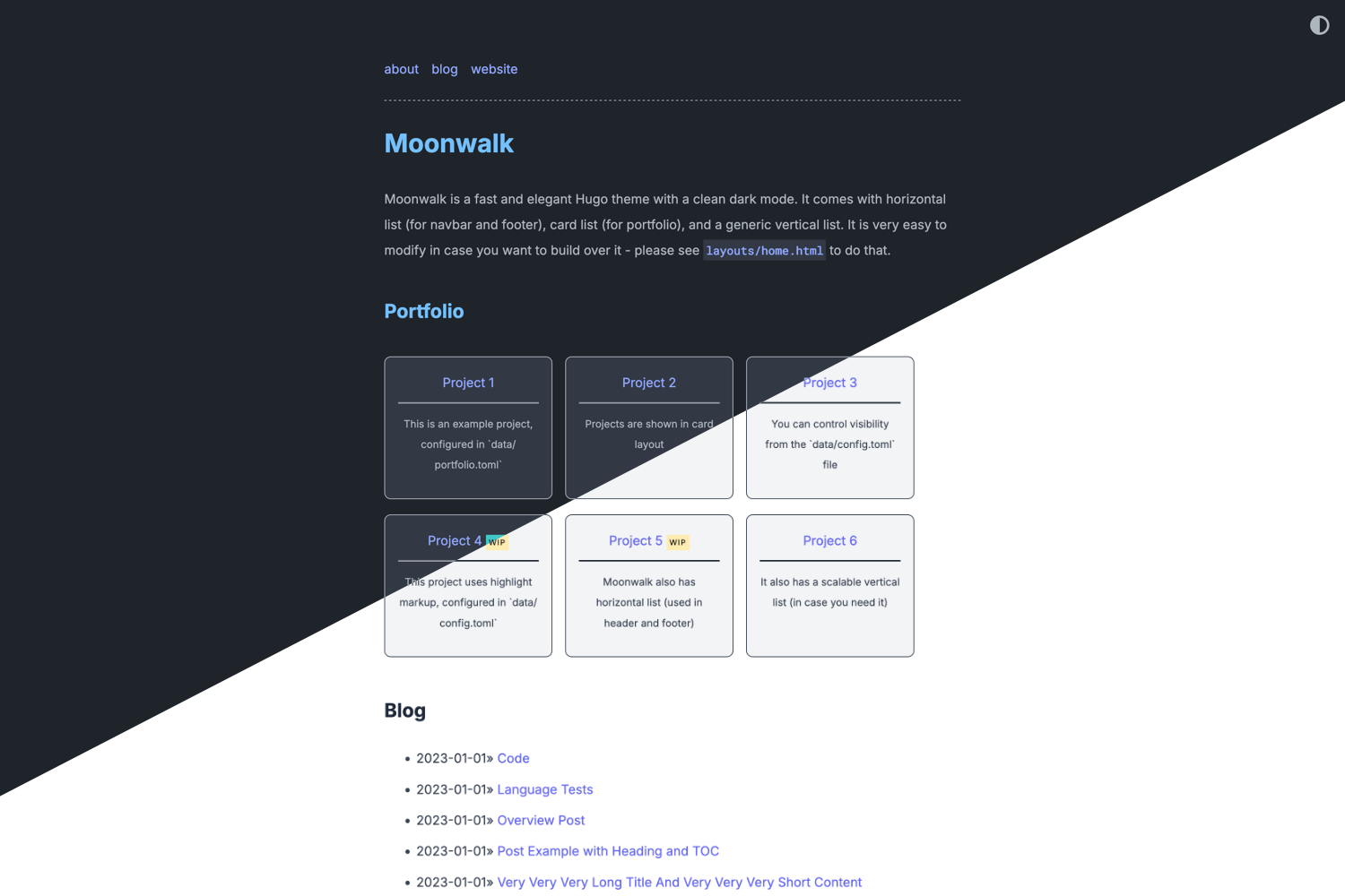 moonwalk screenshots (of both modes)