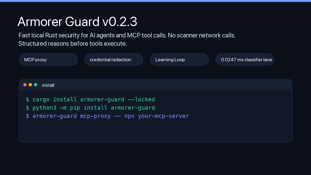 Armorer Guard MCP proxy demo