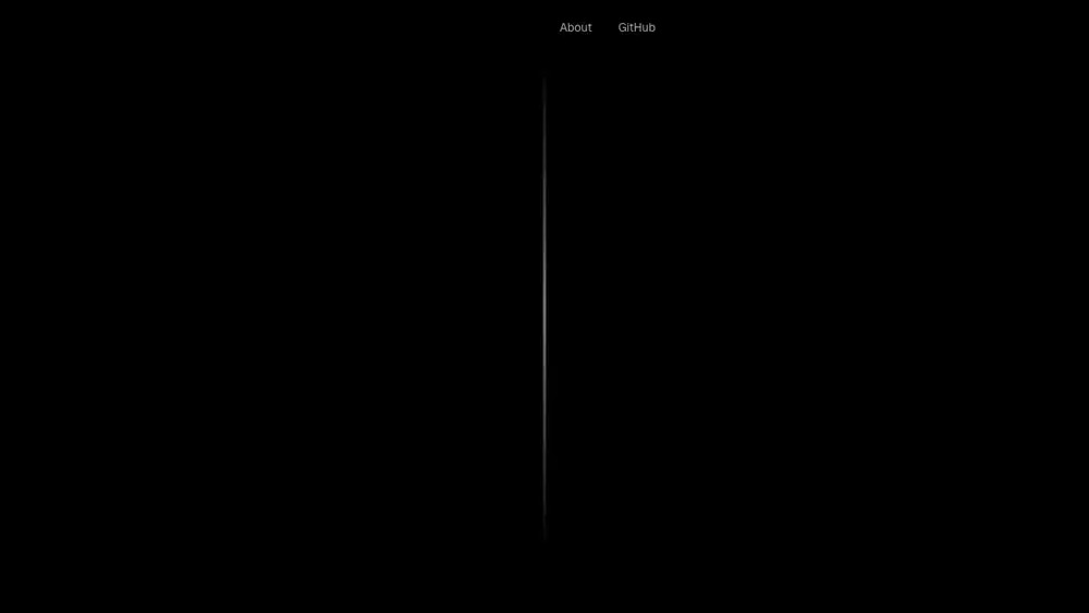 With setup done: a point of light, the arch built outward from it, the arch shrinking into the logo as the name appears, then flying to the corner as the usage page opens.