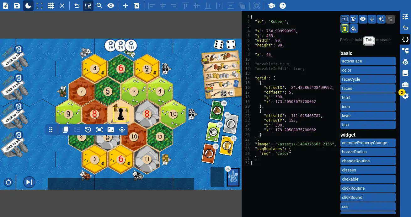 Editor screenshot