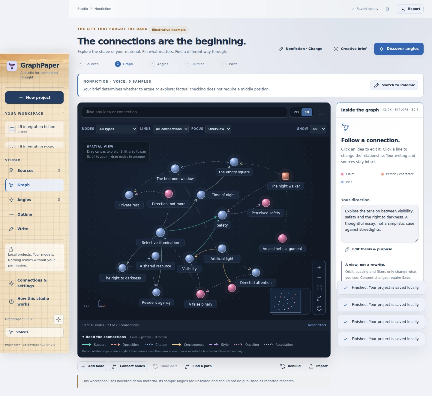 GraphPaper 0.6 light theme with the real graph-paper sidebar