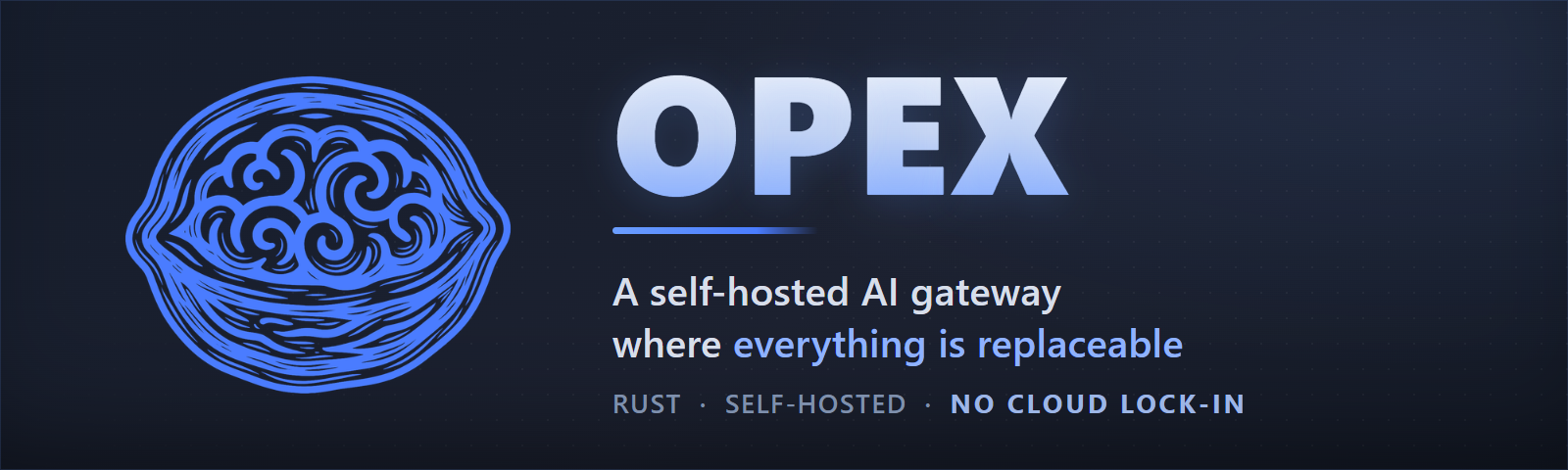 OPEX — a self-hosted AI gateway built like infrastructure