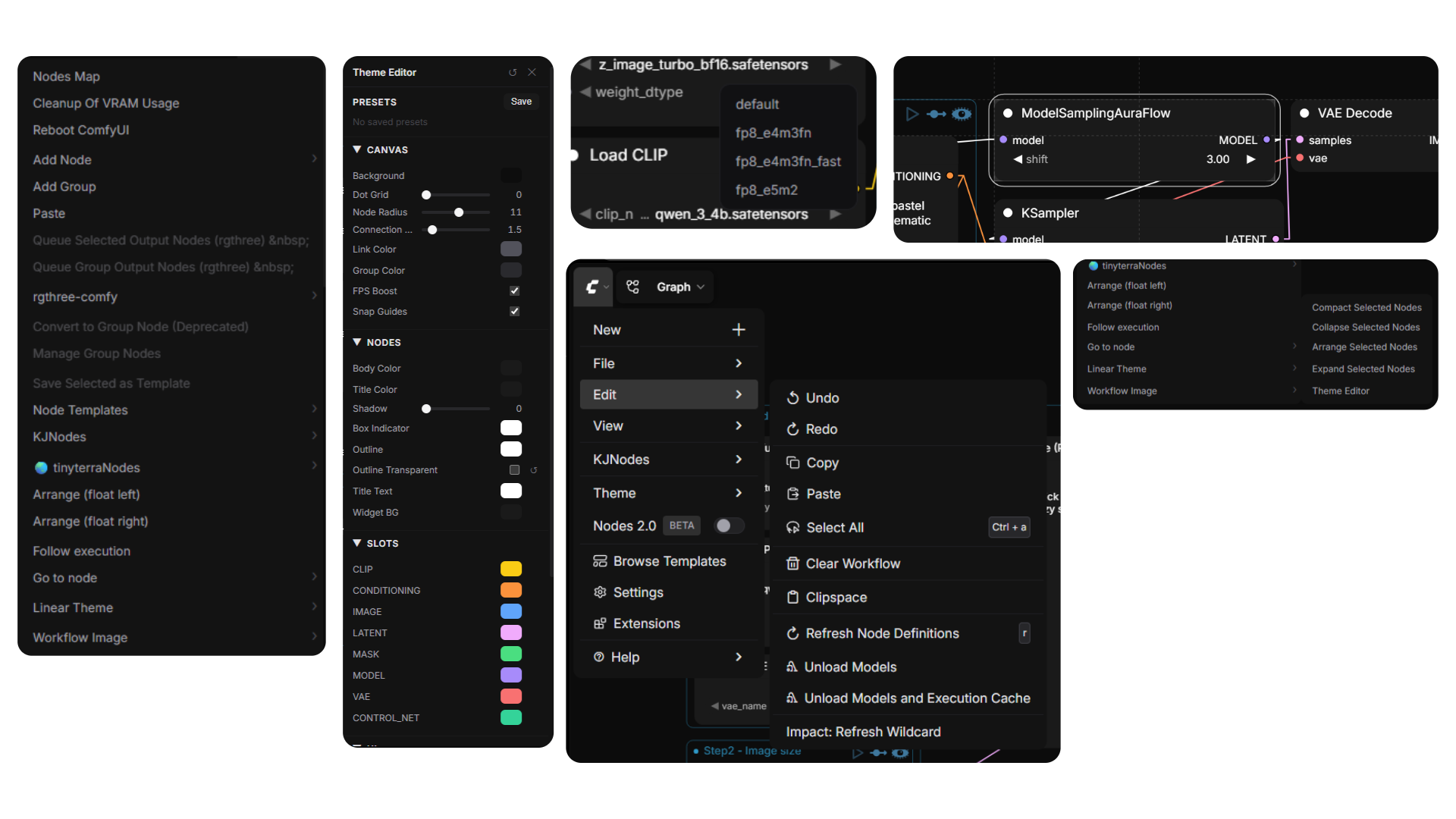 Theme Editor and menus
