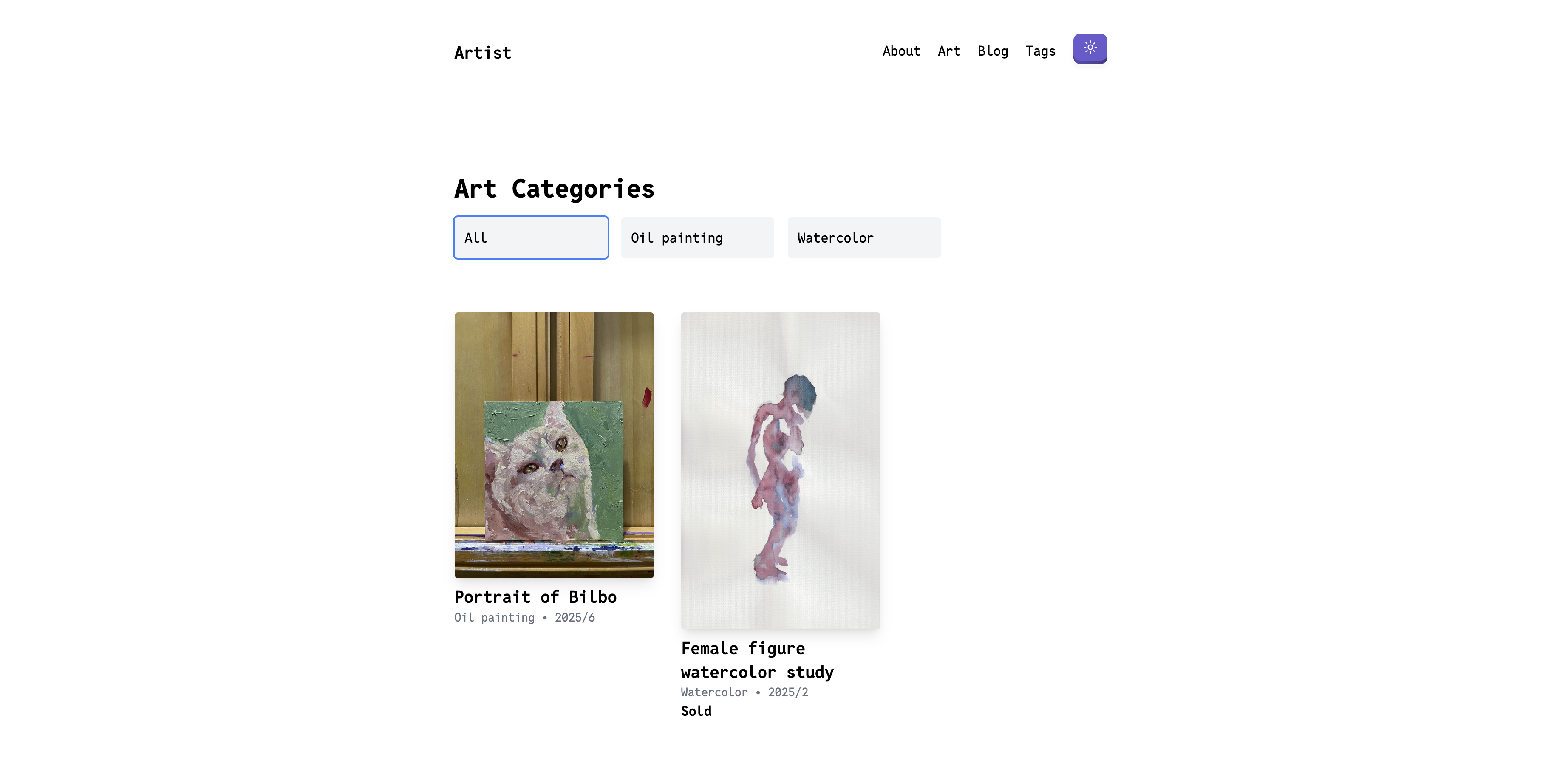 art-void 网站模板截图