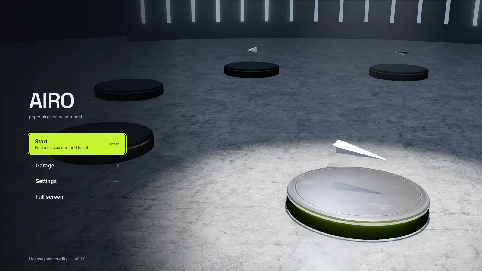The Start menu of Airo