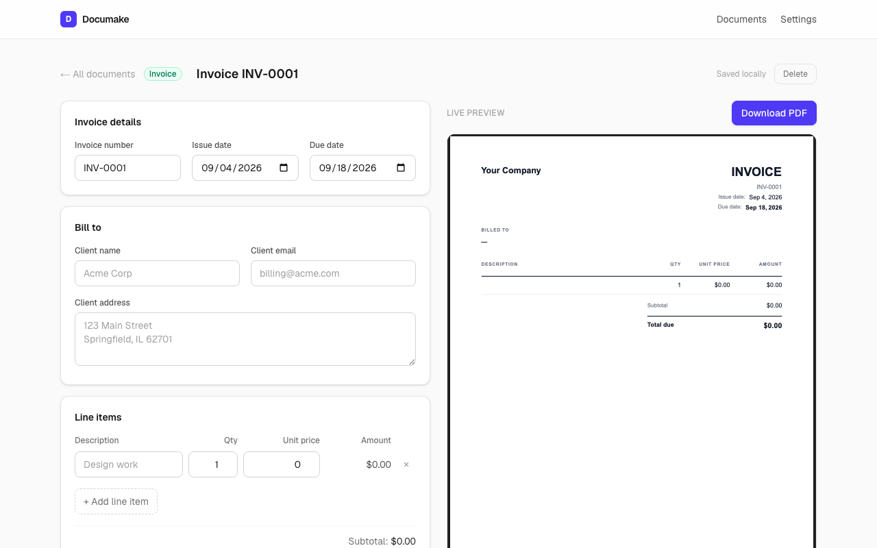 documake
