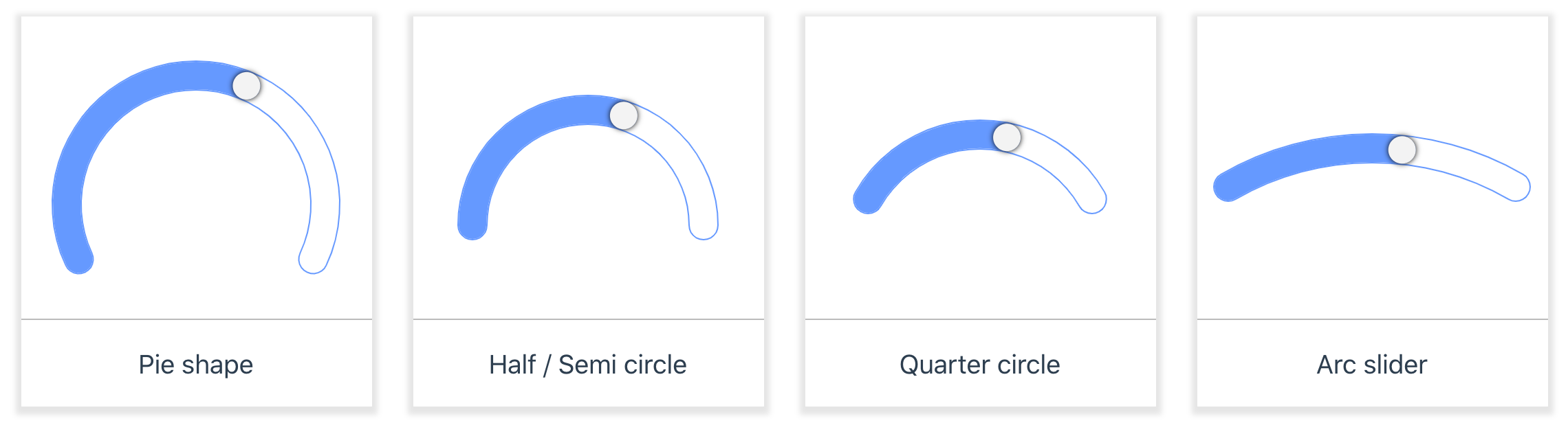 @artem9989/vue-three-round-slider - different circle shapes - pie shape, half or semi-circle, quarter and arc slider