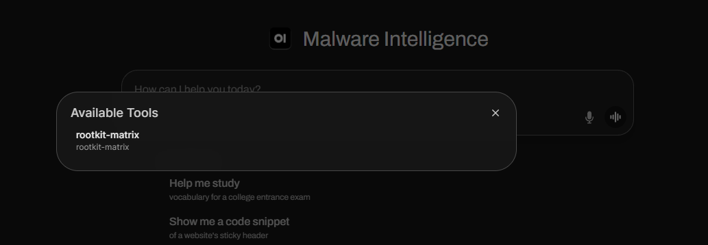 Available tools