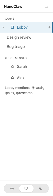 Sidebar navigation