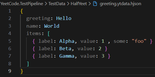 HJSON syntax highlighting
