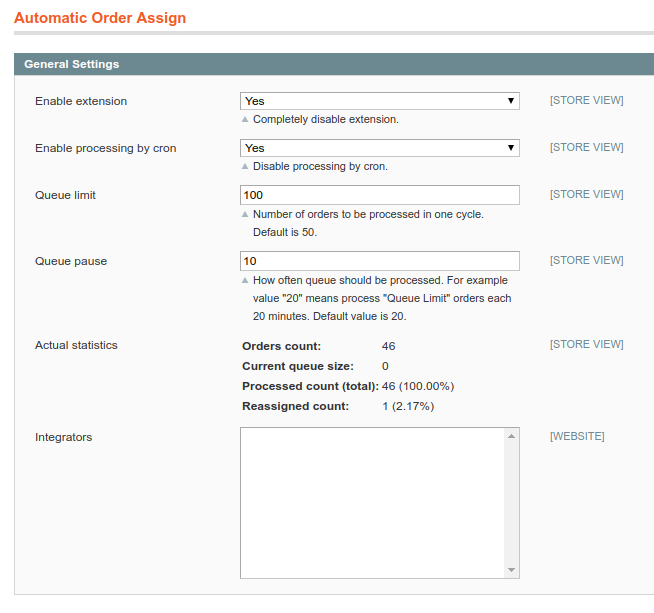 Settings & Statistics