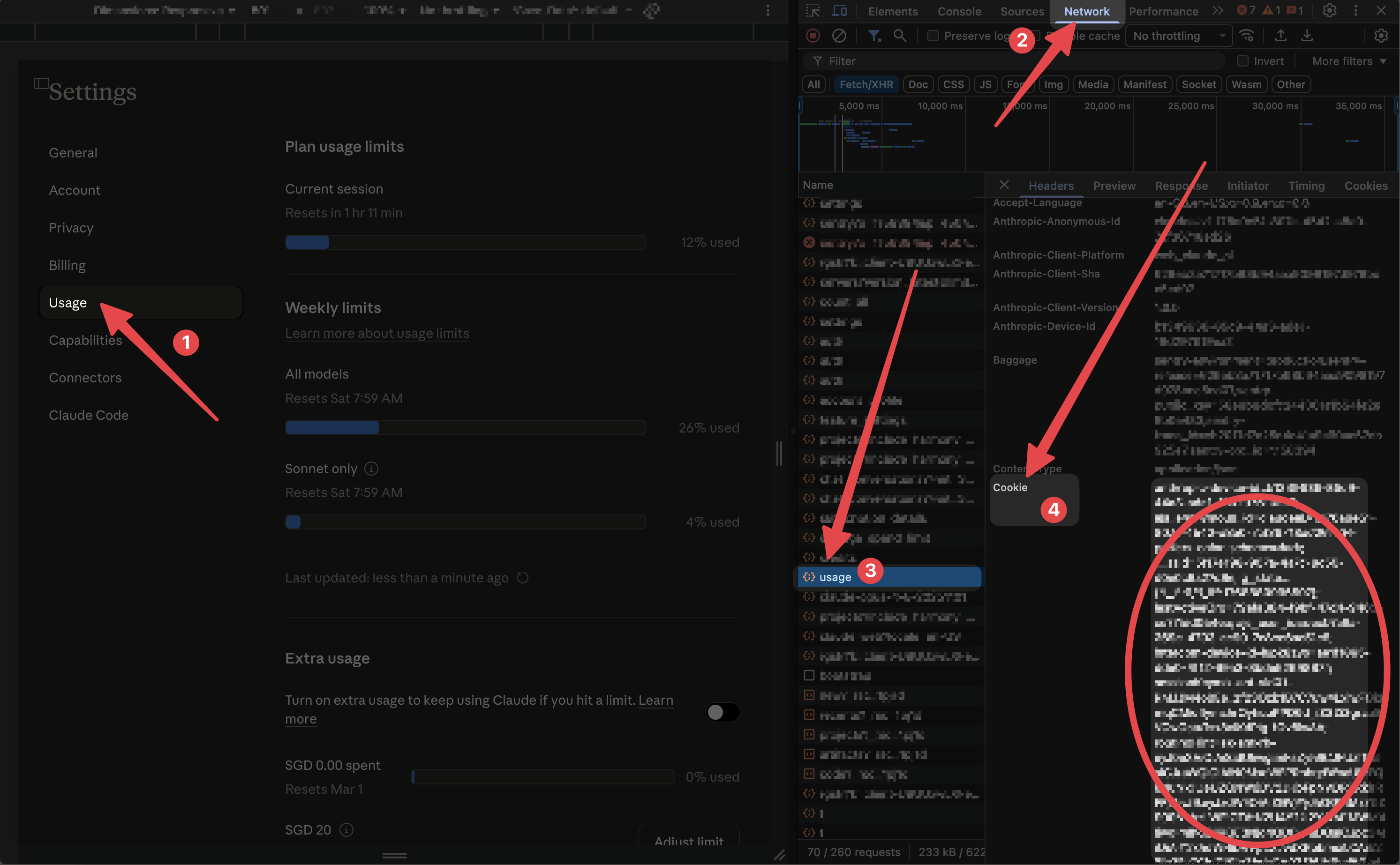 ClaudeUsageBar screenshot 1
