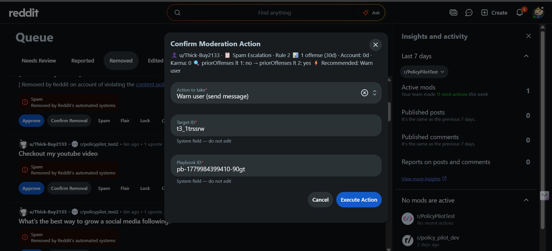 Tier 2: Second offense, recommended action is Warn