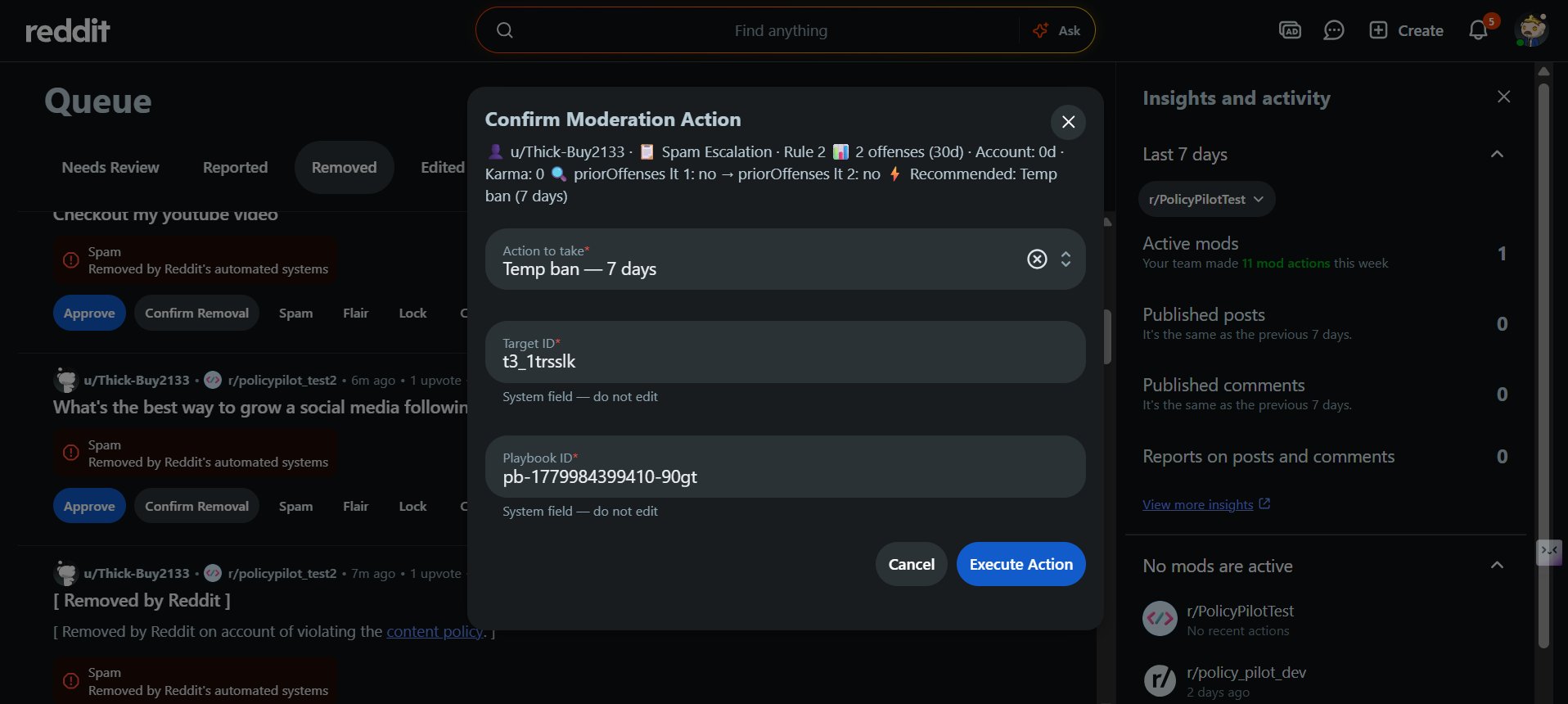Tier 3: Third offense, recommended action is Temp Ban