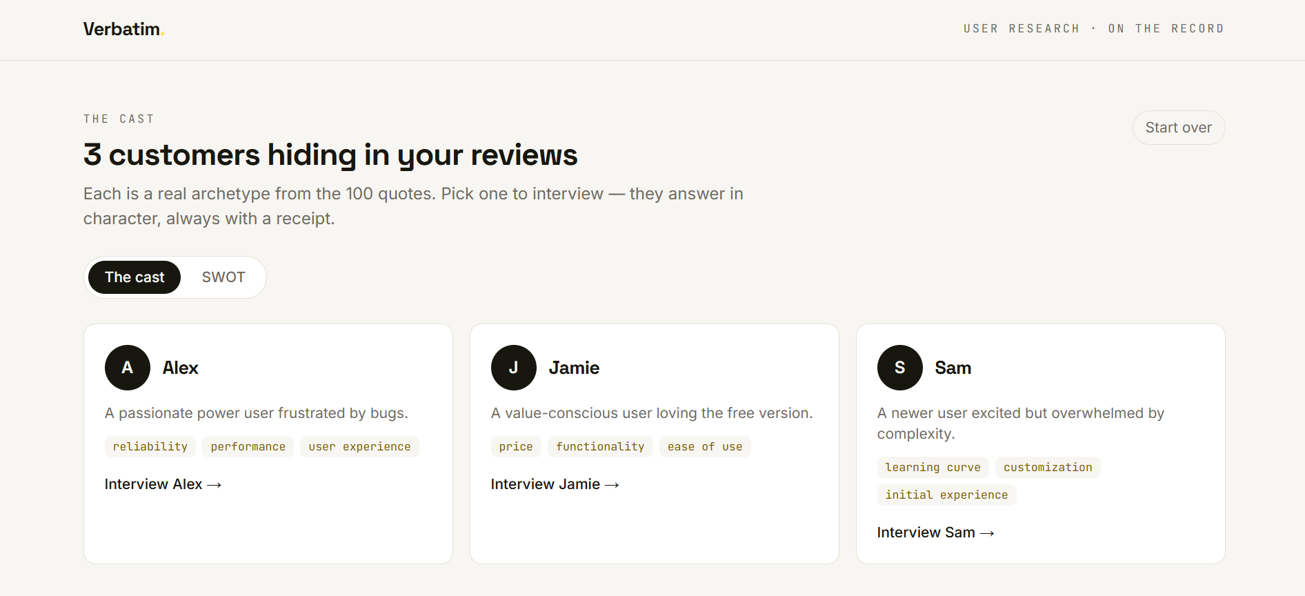 The distinct customers hiding in your reviews