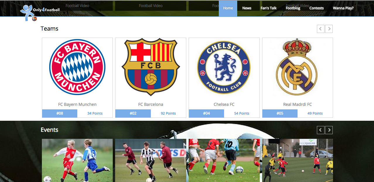 Bootstrap Football Theme Screenshot 5